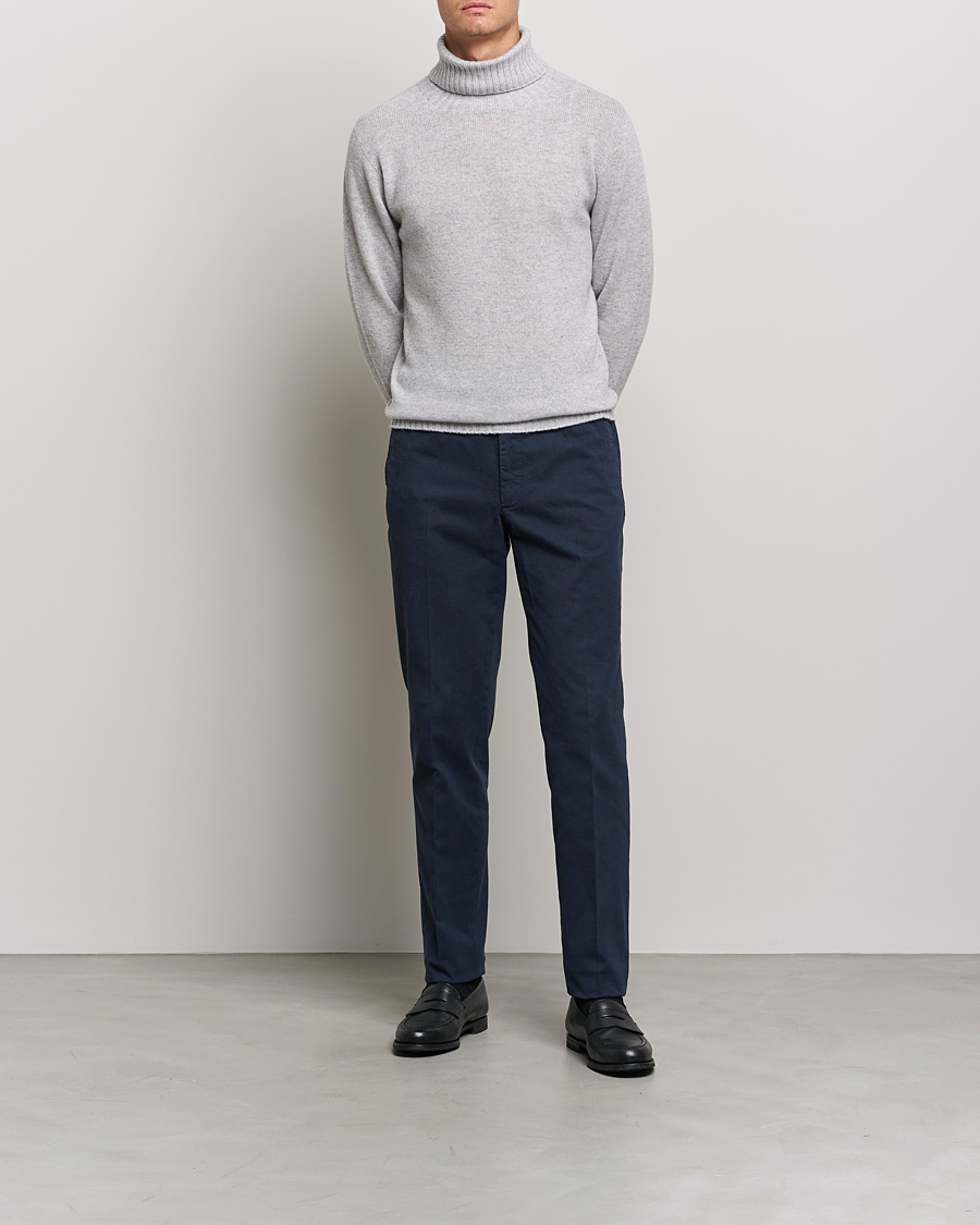 Heren | Truien | Altea | Wool/Cashmere Turtleneck Sweater Light Grey