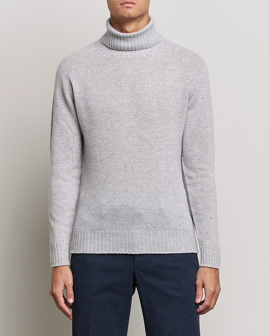 Heren | Truien | Altea | Wool/Cashmere Turtleneck Sweater Light Grey