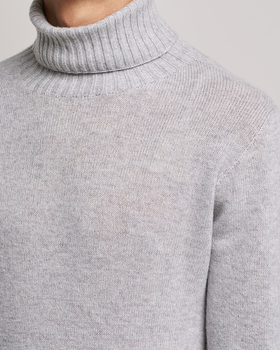 Heren | Truien | Altea | Wool/Cashmere Turtleneck Sweater Light Grey