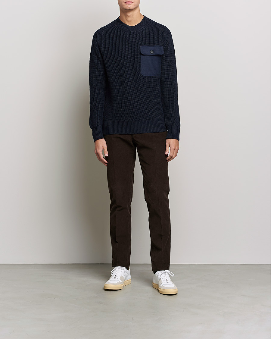 Heren | Truien | Altea | Soft Wool Knitted Blazer Navy