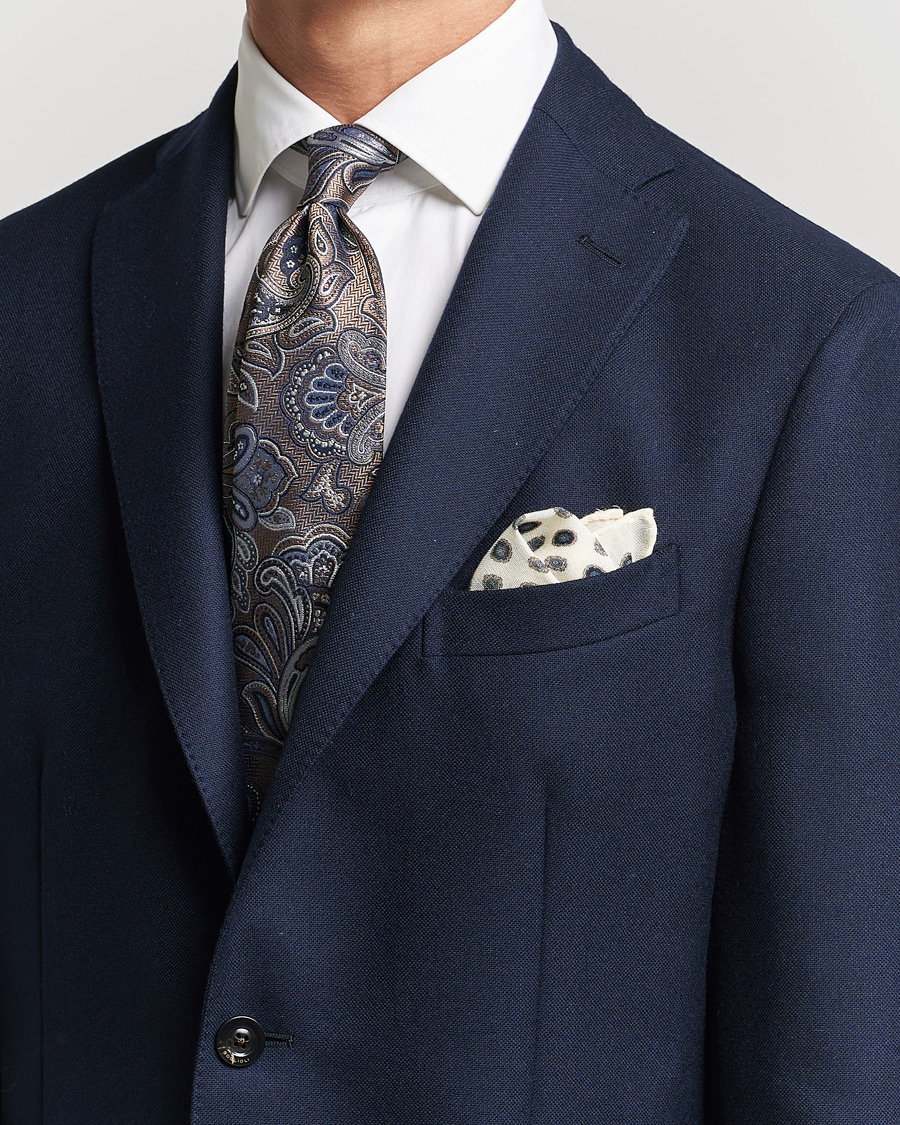 Heren | Amanda Christensen Silk Mulberry 8cm Large Paisley Tie Brown | Amanda Christensen | Silk Mulberry 8cm Large Paisley Tie Brown