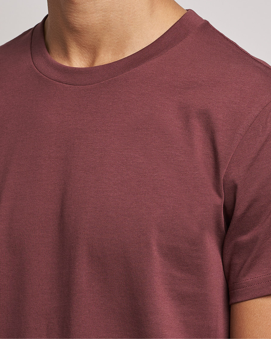 Heren | T-shirts | Bread & Boxers | Heavy Cotton Crew Neck T-shirt Burgundy