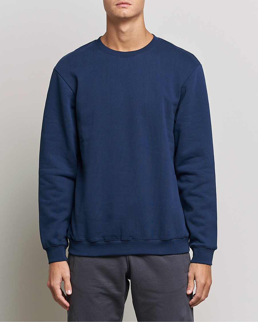 Heren | Bread & Boxers | Bread & Boxers | Loungewear Sweatshirt Navy Blue