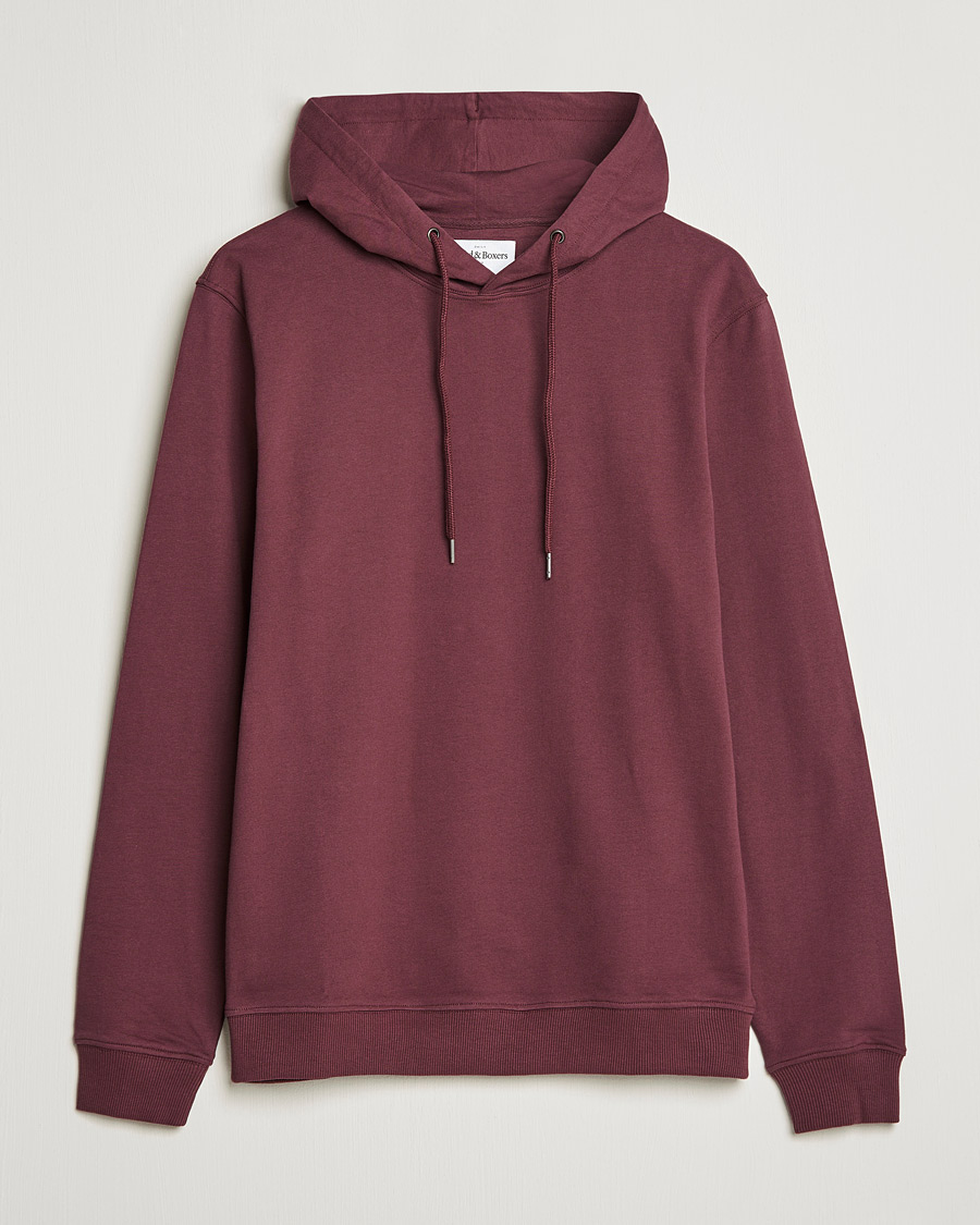Heren | Truien | Bread & Boxers | Loungewear Hoodie Burgundy