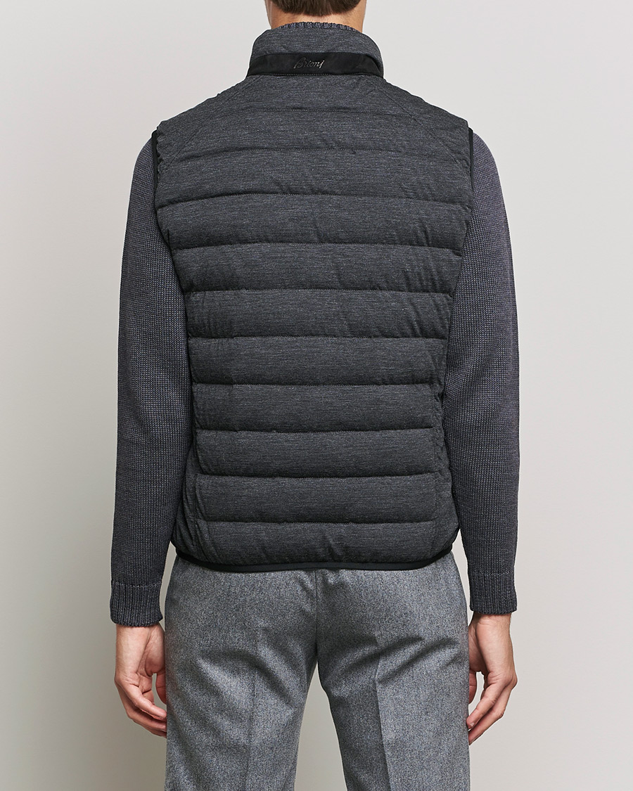 Heren | Jassen | Brioni | Cashmere/Wool Jersey Vest Dark Grey Melange