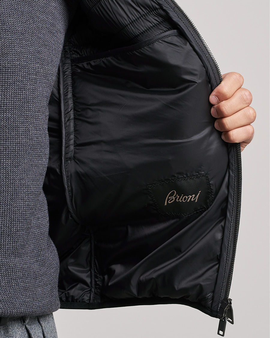 Heren | Jassen | Brioni | Cashmere/Wool Jersey Vest Dark Grey Melange