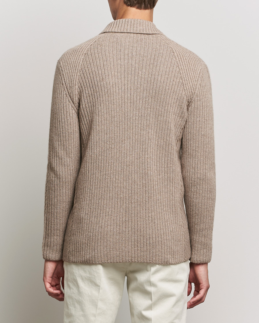Heren | Blazers | Brioni | Pure Cashmere Knitted Blazer Beige