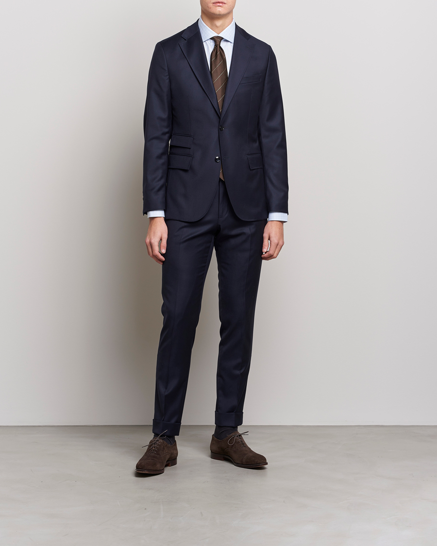 Heren | Overhemden | Brioni | Slim Fit Dress Shirt Light Blue Check