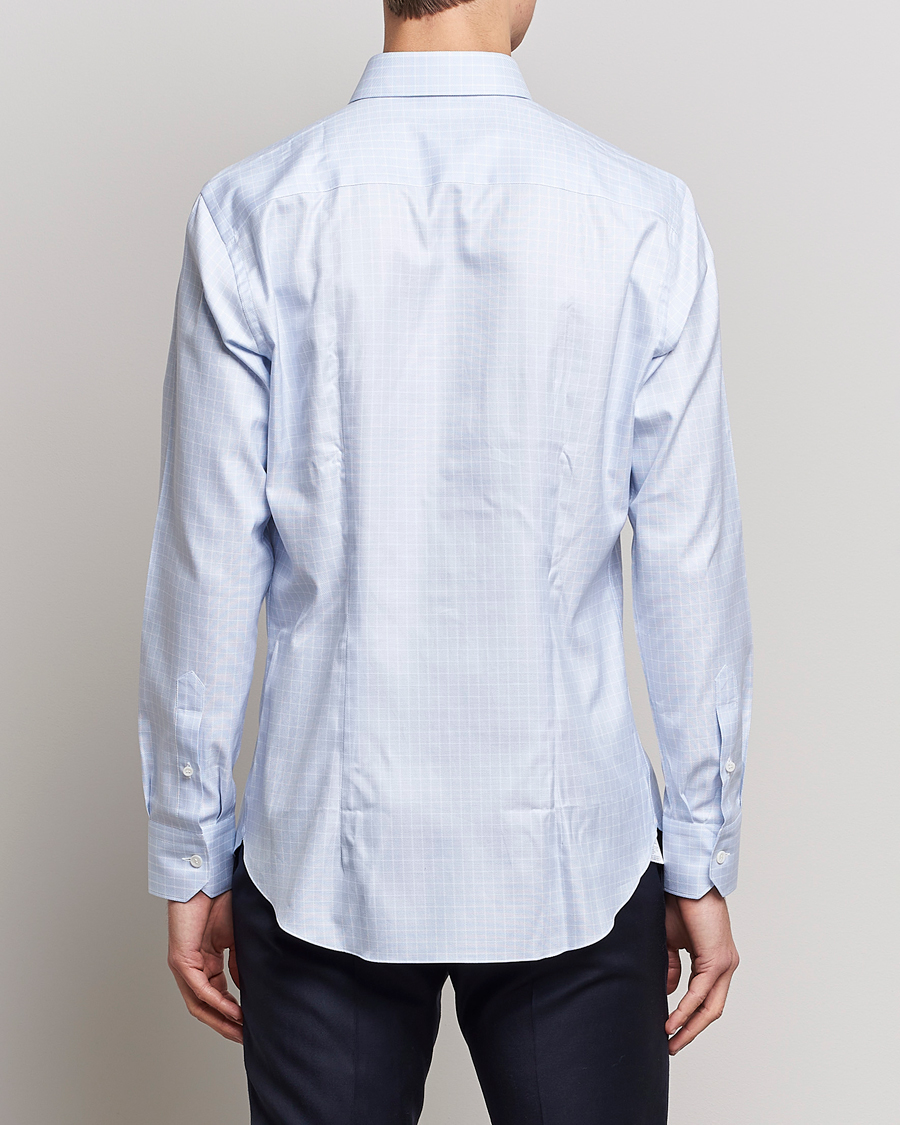 Heren | Overhemden | Brioni | Slim Fit Dress Shirt Light Blue Check
