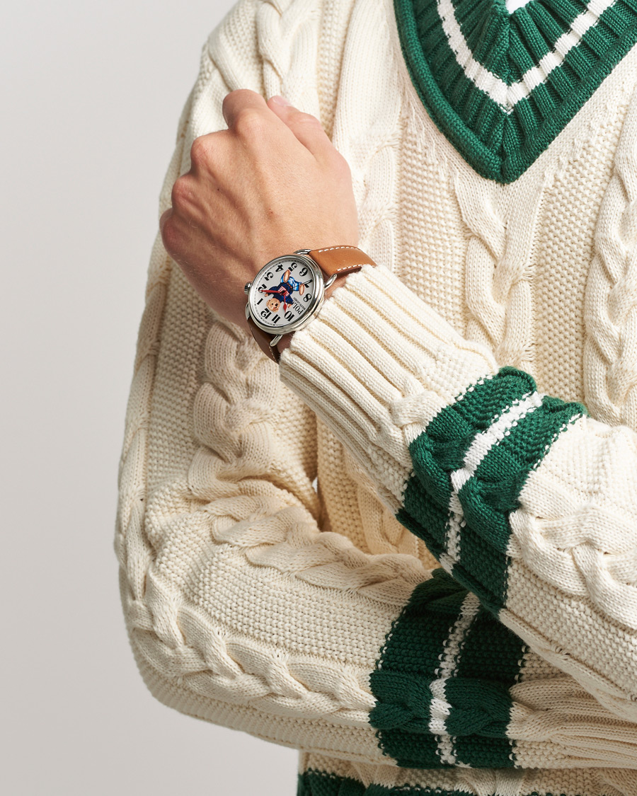 Heren | Polo Ralph Lauren 42mm Automatic Flag Bear White Dial | Polo Ralph Lauren | 42mm Automatic Flag Bear White Dial