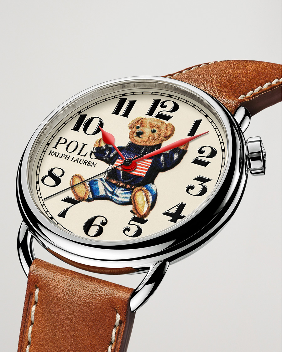 Heren | Polo Ralph Lauren 42mm Automatic Flag Bear White Dial | Polo Ralph Lauren | 42mm Automatic Flag Bear White Dial