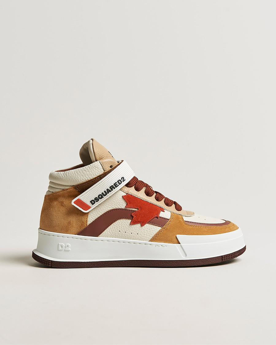 Heren | Dsquared2 Canadian High Tops White/Camel | Dsquared2 | Canadian High Tops White/Camel