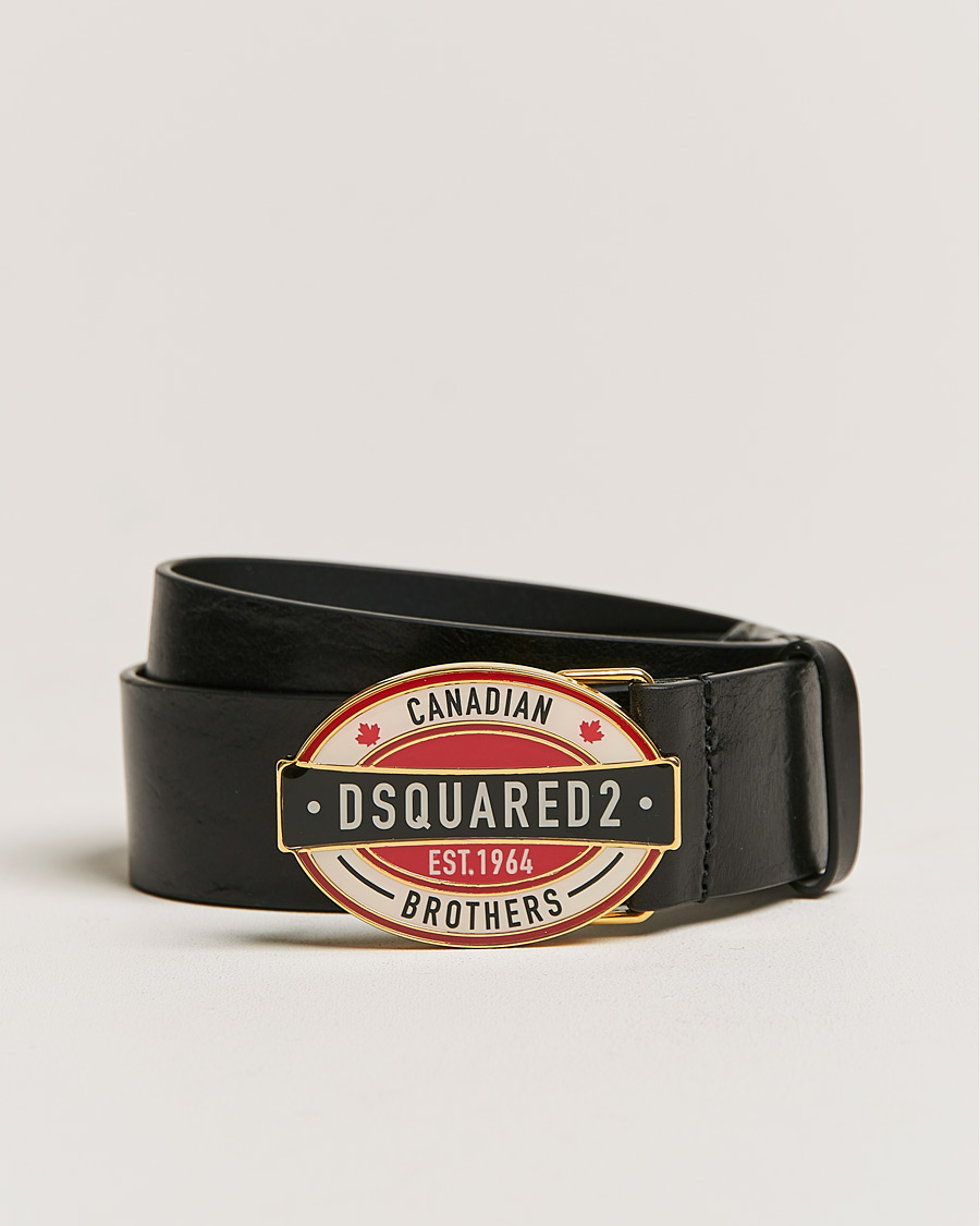 Heren | Dsquared2 Plaque Belt Black | Dsquared2 | Plaque Belt Black