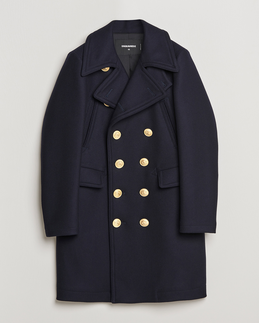 Heren | Jassen | Dsquared2 | Double Breasted Sailor Coat Navy