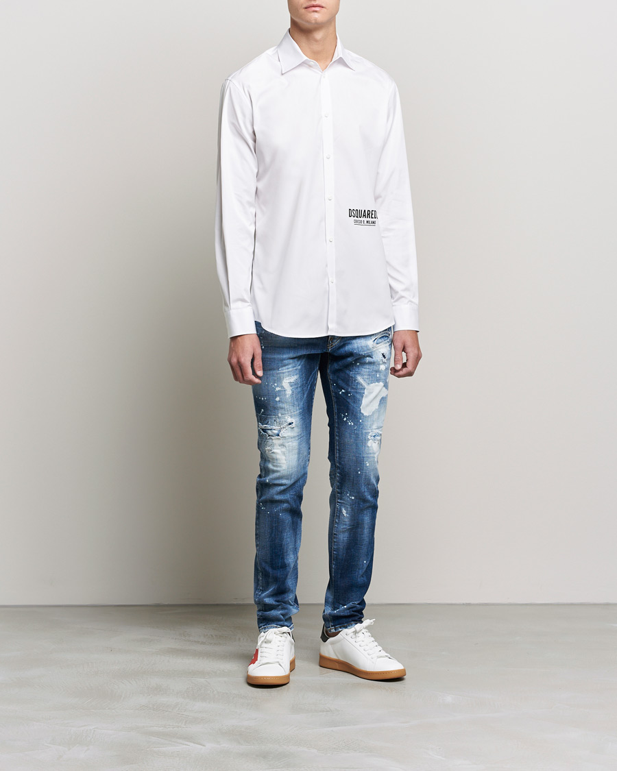 Heren | Overhemden | Dsquared2 | Poplin Dress Shirt White