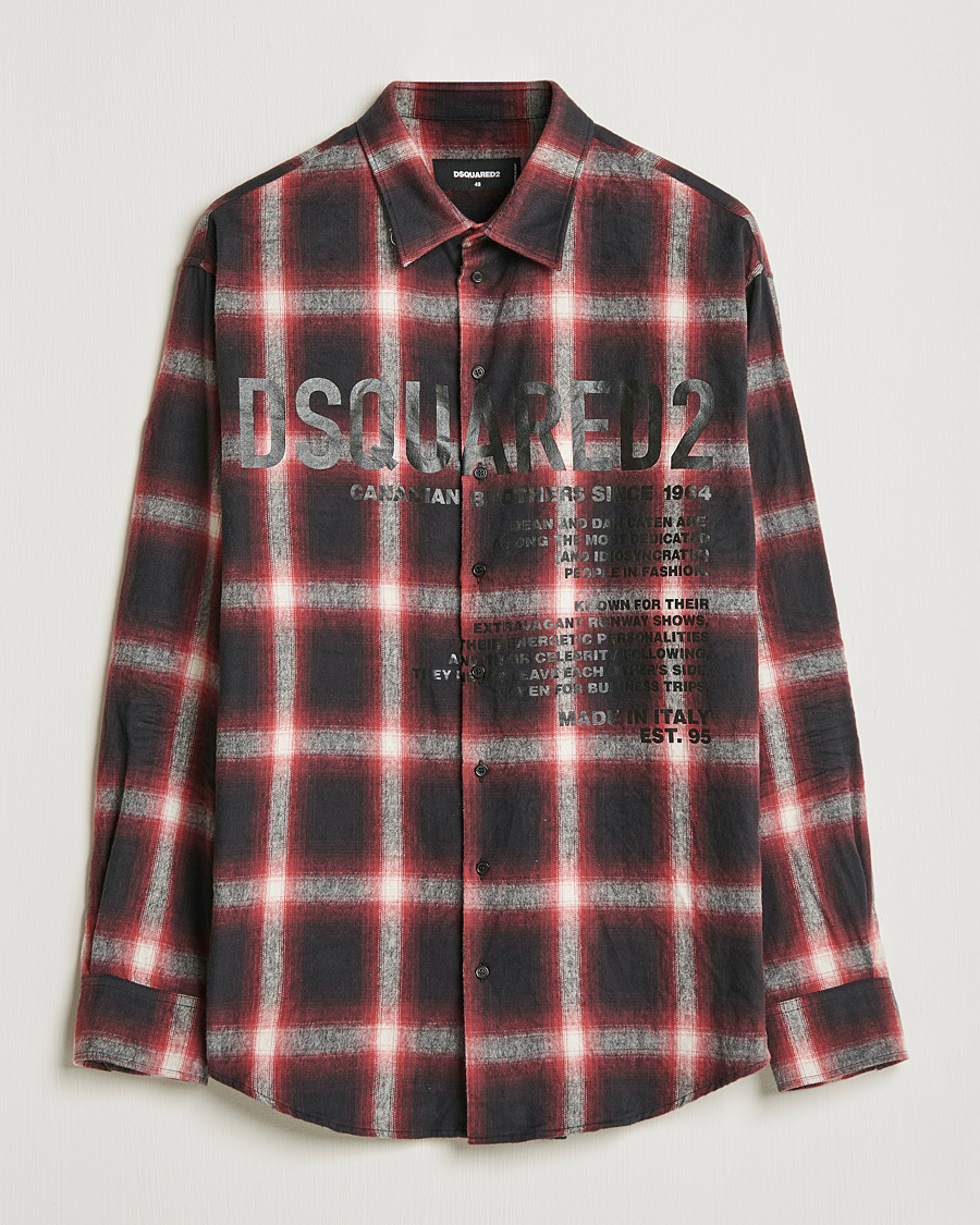 Heren | Overhemden | Dsquared2 | Plaid Shirt Red/Black