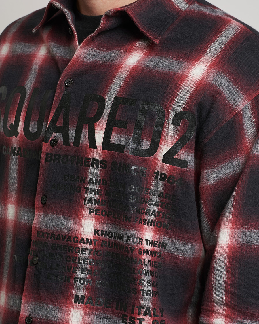 Heren | Overhemden | Dsquared2 | Plaid Shirt Red/Black