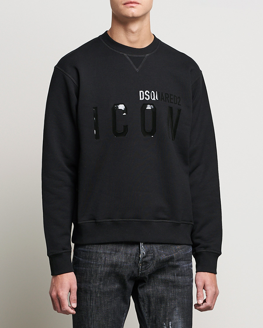 Heren | Truien | Dsquared2 | Icon Tonal Logo Sweatshirt Black