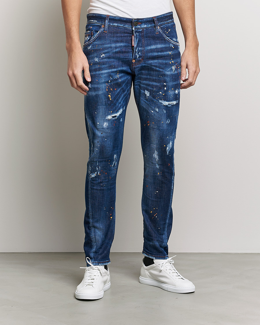 Heren | Jeans | Dsquared2 | Sexy Twist Jeans Deep Blue Wash