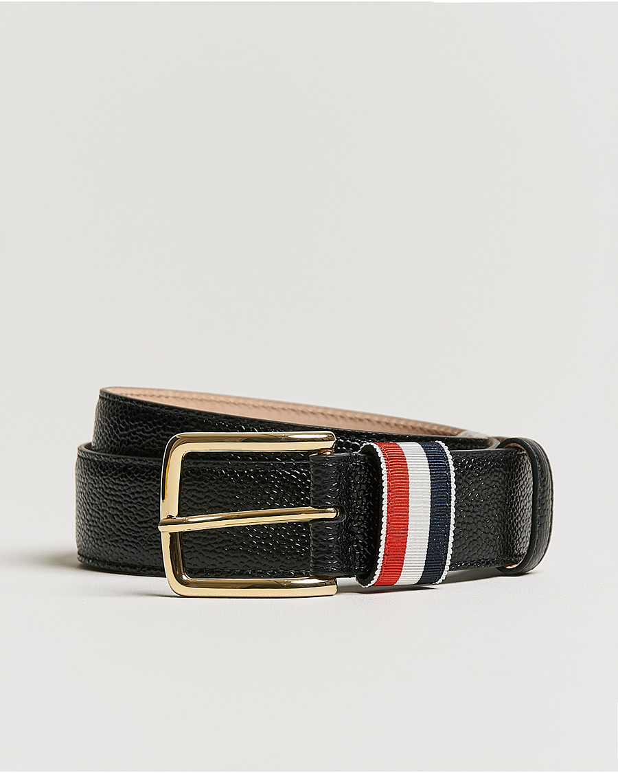 Heren | Thom Browne Grain Leather Belt Black | Thom Browne | Grain Leather Belt Black
