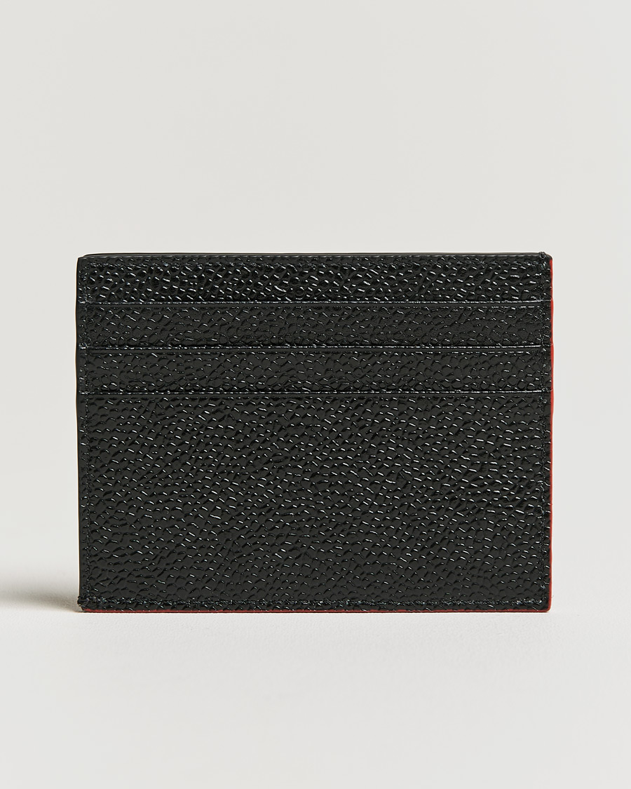 Heren | Thom Browne Double Sided Card Holder Black | Thom Browne | Double Sided Card Holder Black