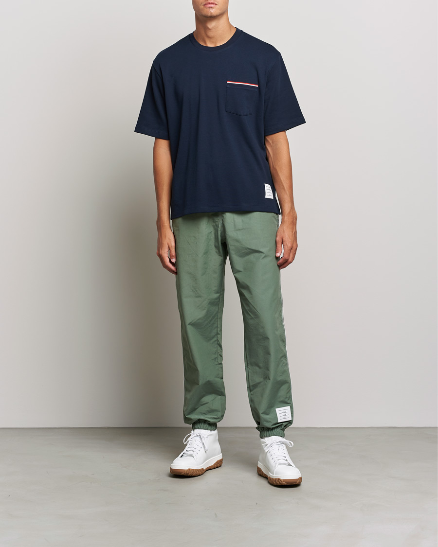 Heren | T-shirts | Thom Browne | Oversize Pocket Stripe T-Shirt Navy