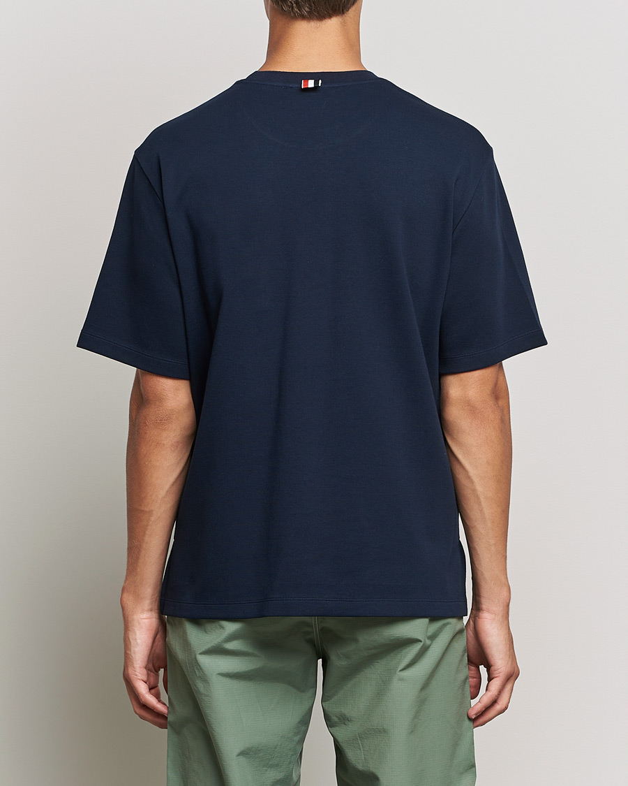 Heren | T-shirts | Thom Browne | Oversize Pocket Stripe T-Shirt Navy