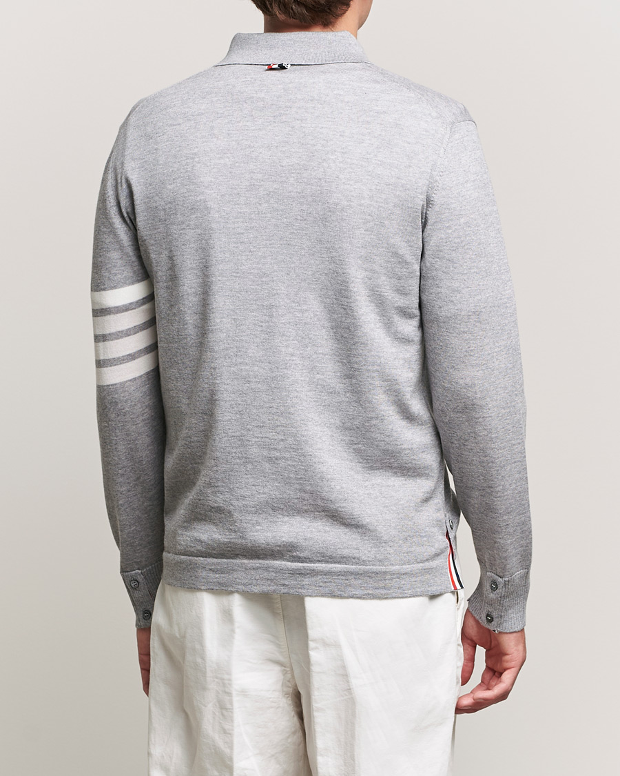 Heren | Overhemden | Thom Browne | Merino Wool Button Down Shirt Light Grey