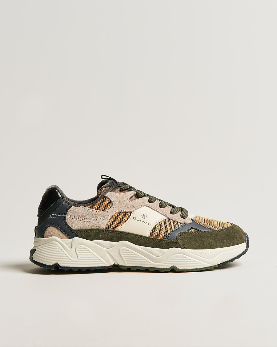 Heren | GANT Profellow Running Sneaker Olive Multi | GANT | Profellow Running Sneaker Olive Multi