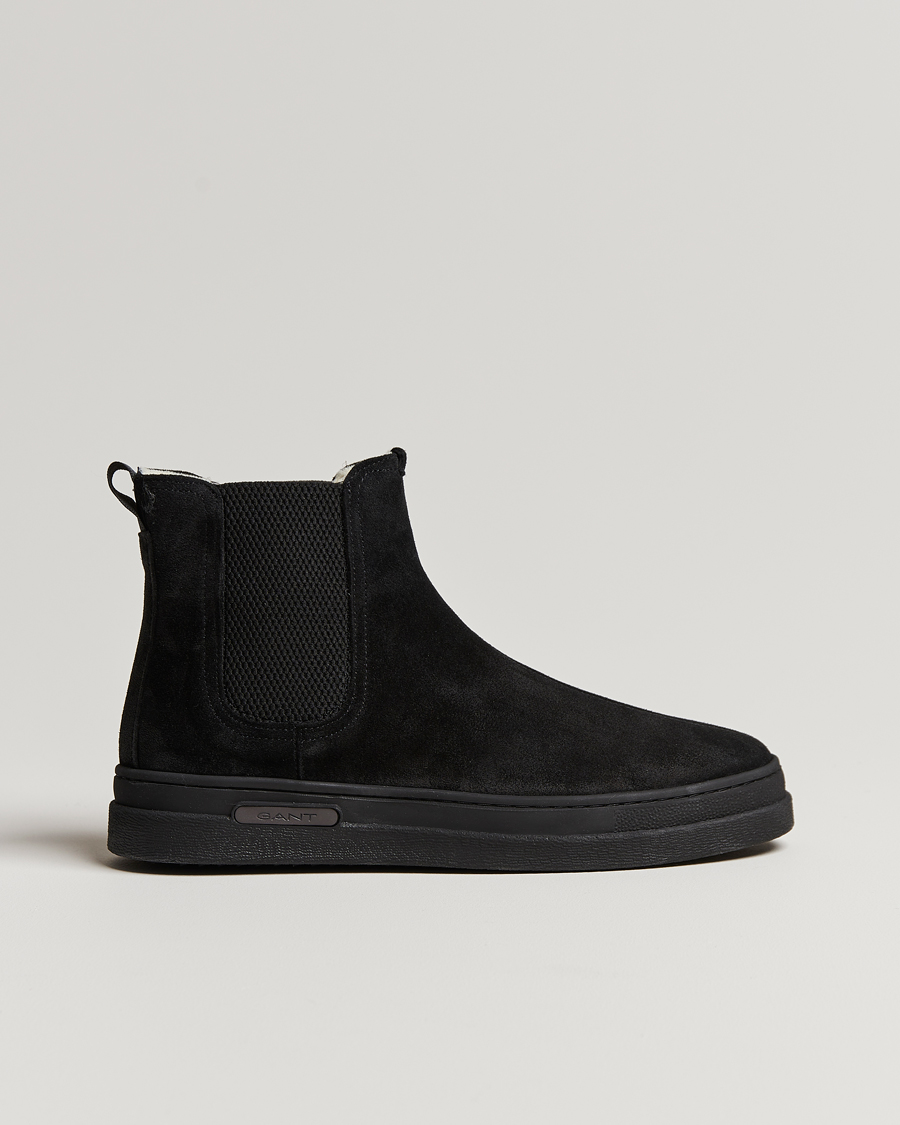 Heren | GANT Cloyd Shearling Chelsea Boot Black Suede | GANT | Cloyd Shearling Chelsea Boot Black Suede