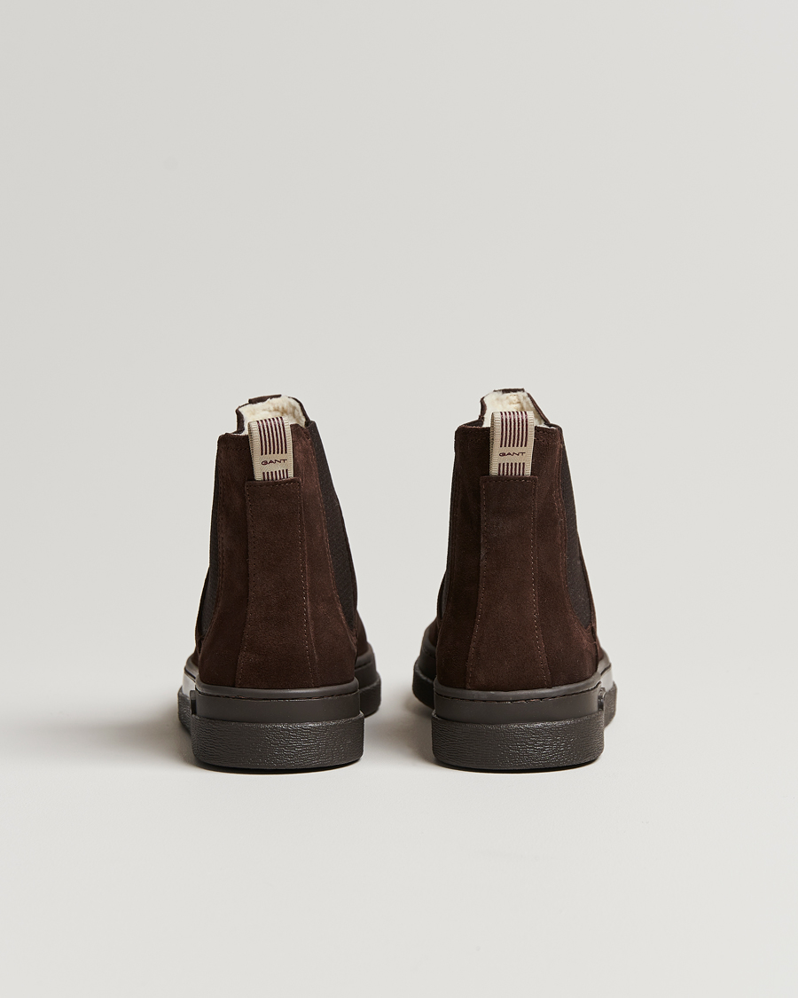 Heren | GANT Cloyd Shearling Chelsea Boot Dark Brown Suede | GANT | Cloyd Shearling Chelsea Boot Dark Brown Suede