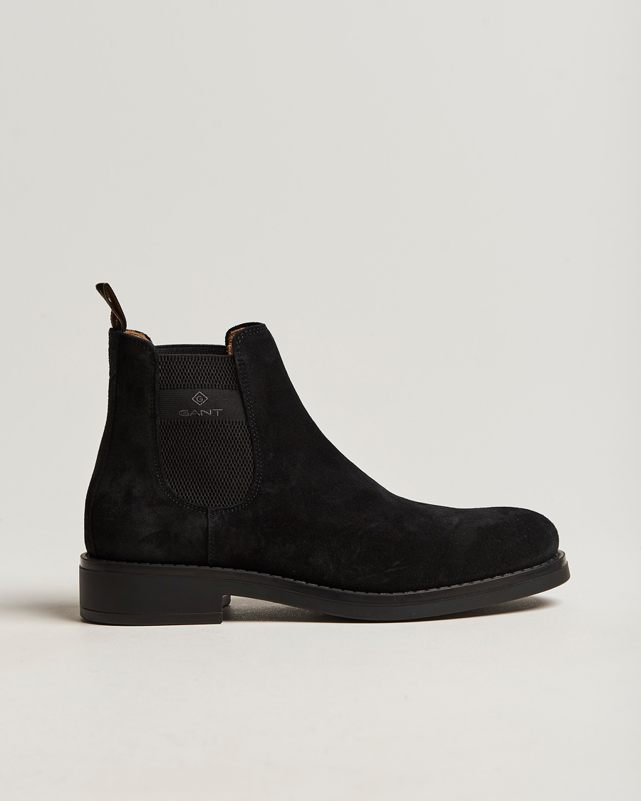 Heren | GANT Brookly Suede Chelsea Boot Black | GANT | Brookly Suede Chelsea Boot Black