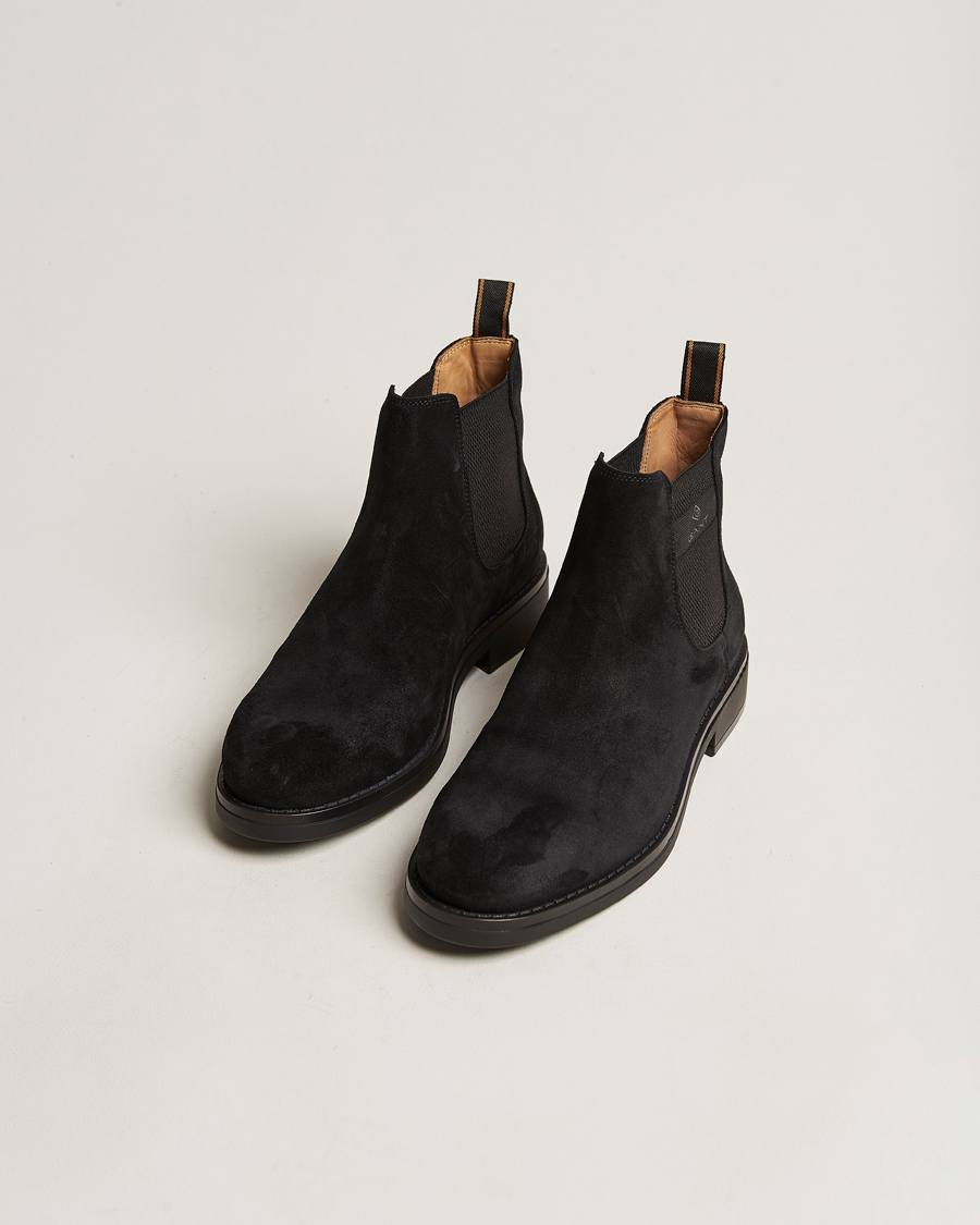 Heren | GANT Brookly Suede Chelsea Boot Black | GANT | Brookly Suede Chelsea Boot Black