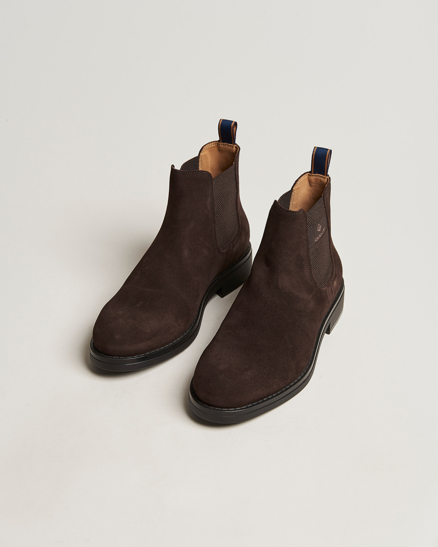 Heren | GANT Brookly Suede Chelsea Boot Dark Brown | GANT | Brookly Suede Chelsea Boot Dark Brown