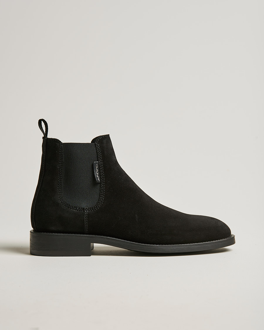 Heren | GANT Brockwill Suede Chelsea Boot Black | GANT | Brockwill Suede Chelsea Boot Black