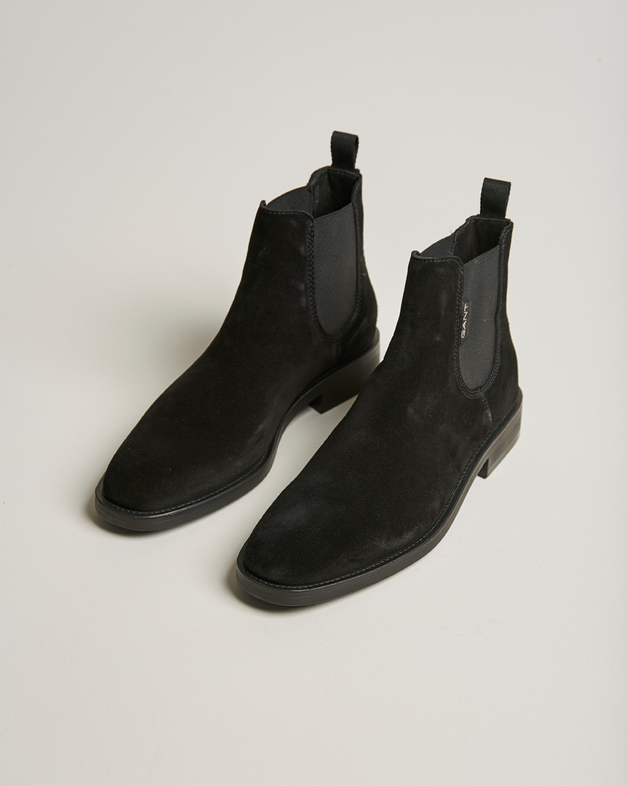 Heren | GANT Brockwill Suede Chelsea Boot Black | GANT | Brockwill Suede Chelsea Boot Black