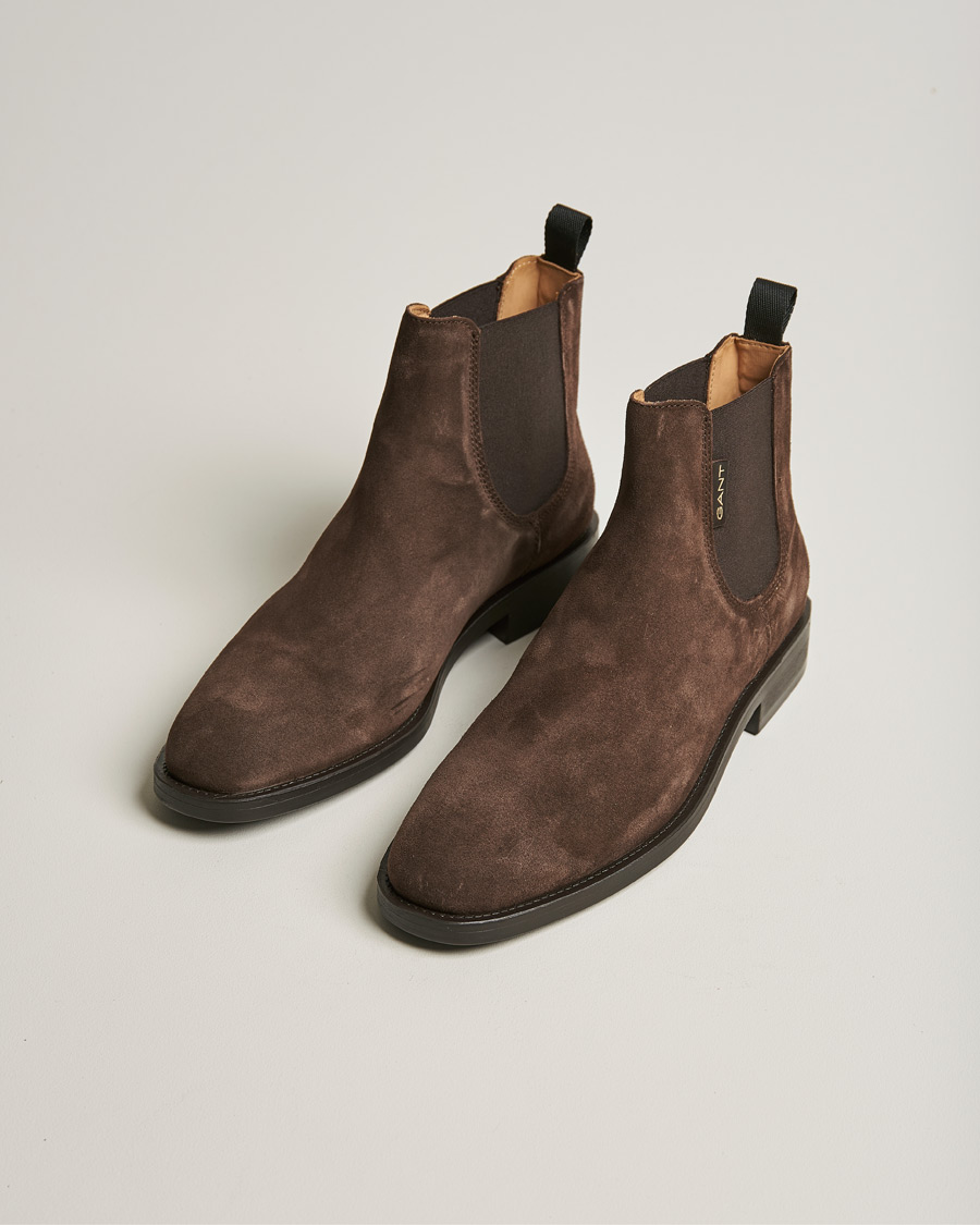 Heren | GANT Brockwill Suede Chelsea Boot Dark Brown | GANT | Brockwill Suede Chelsea Boot Dark Brown