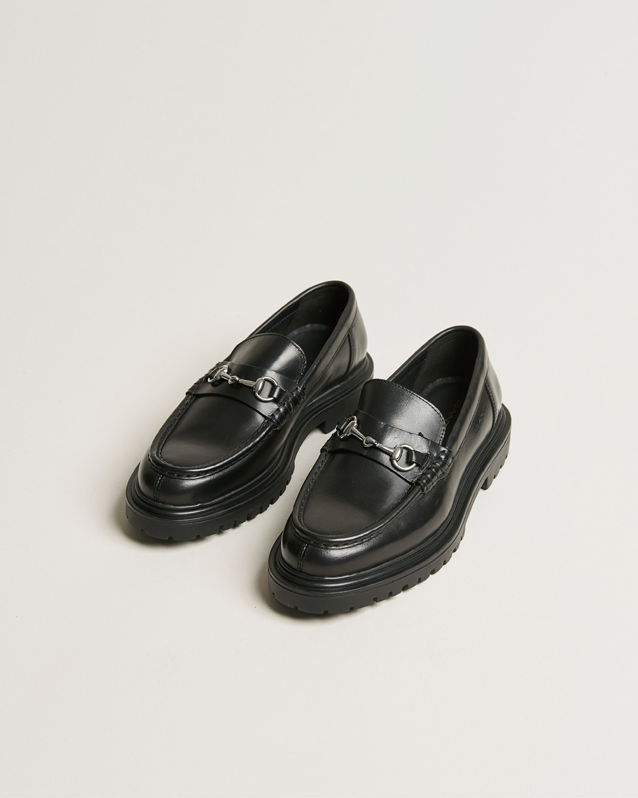 Heren | GANT Jackmote Leather Horsebit Loafer Black | GANT | Jackmote Leather Horsebit Loafer Black