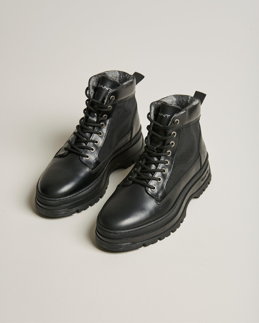 Heren | GANT St Grip Mid Lace Boot Black | GANT | St Grip Mid Lace Boot Black