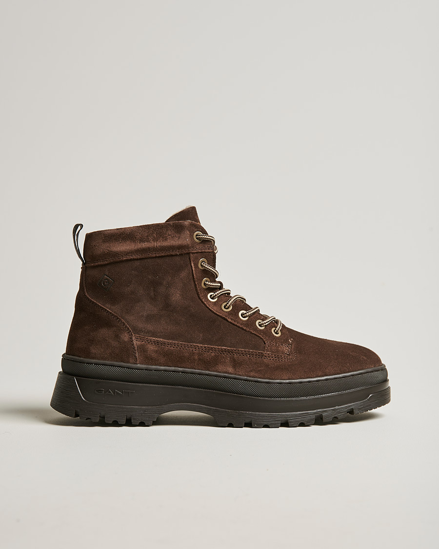 Heren | GANT St Grip Mid Lace Boot Dark Brown | GANT | St Grip Mid Lace Boot Dark Brown