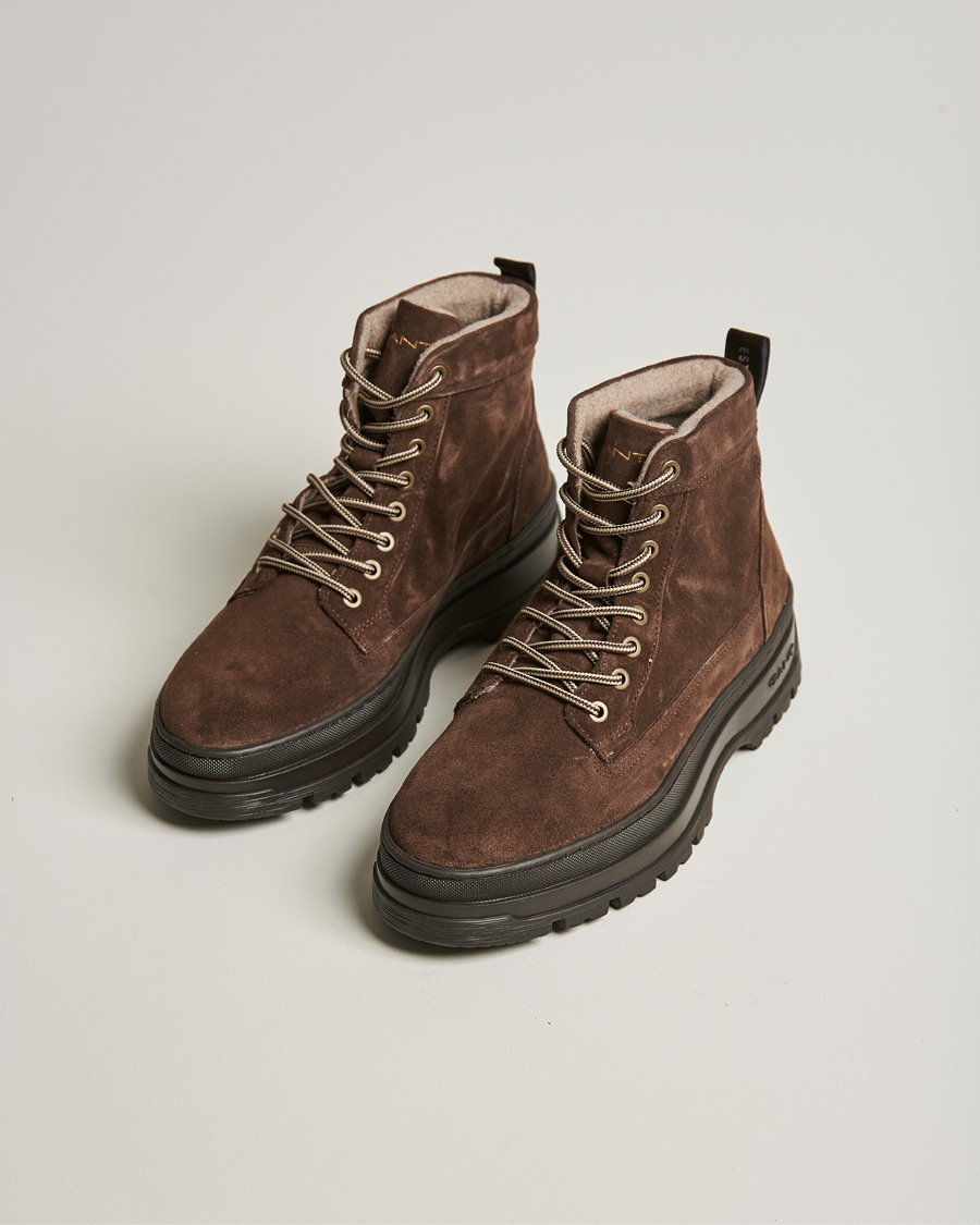 Heren | GANT St Grip Mid Lace Boot Dark Brown | GANT | St Grip Mid Lace Boot Dark Brown