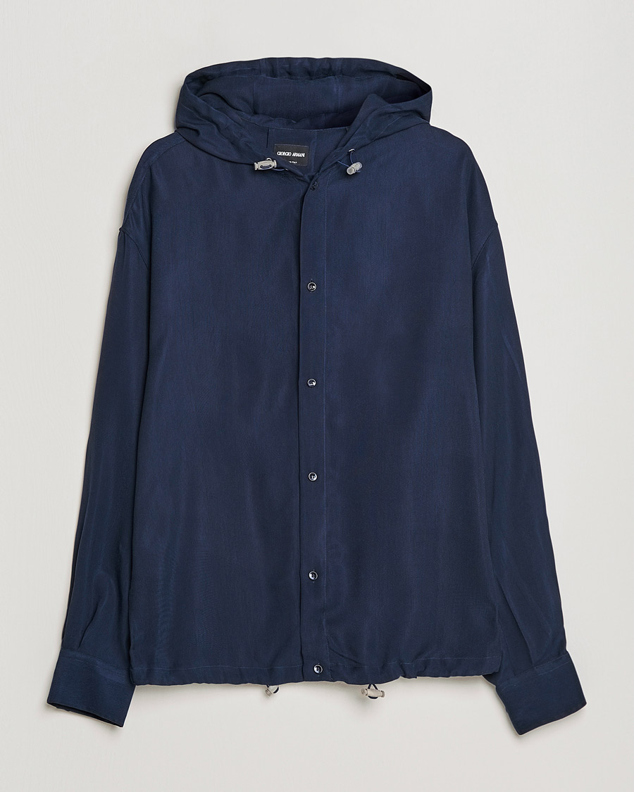 Heren | Jassen | Giorgio Armani | Hooded Lightweight Jacket Night Sky