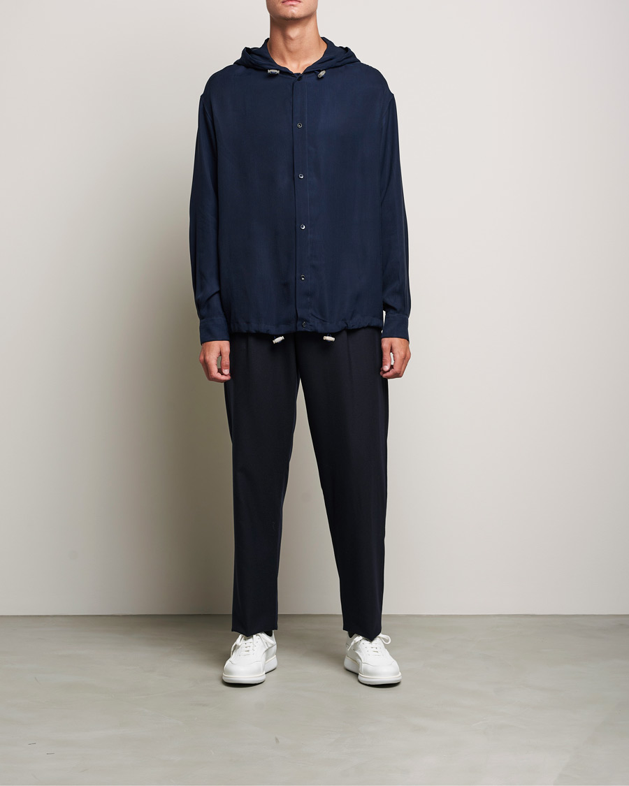 Heren | Jassen | Giorgio Armani | Hooded Lightweight Jacket Night Sky