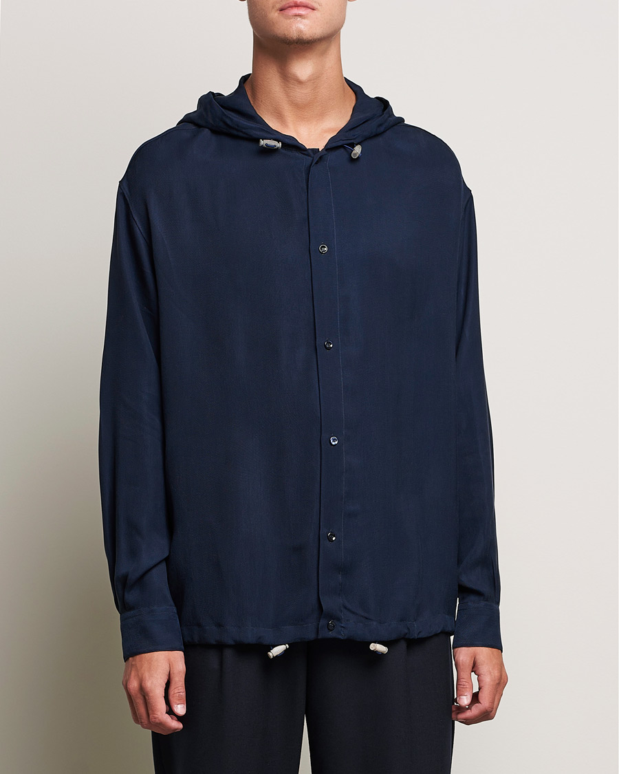 Heren | Jassen | Giorgio Armani | Hooded Lightweight Jacket Night Sky