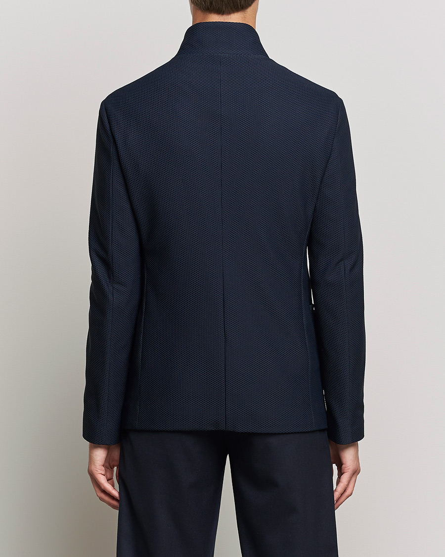Heren | Blazers | Giorgio Armani | Technical Mesh Zip Blazer Navy