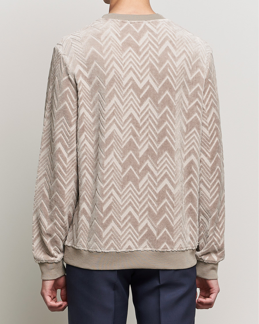 Heren | Truien | Giorgio Armani | Velvet Jersey Chevron Sweater Beige