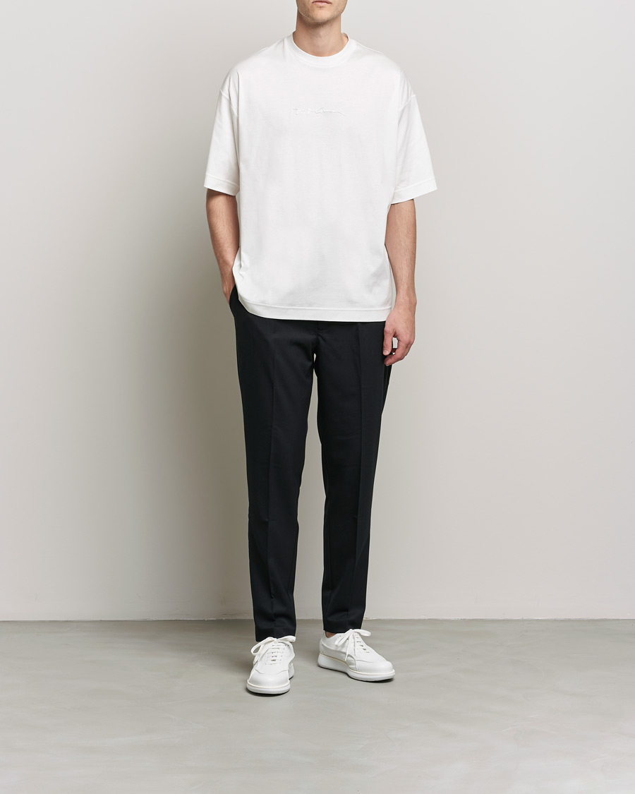 Heren | T-shirts | Giorgio Armani | Short Sleeve Signature T-Shirt White