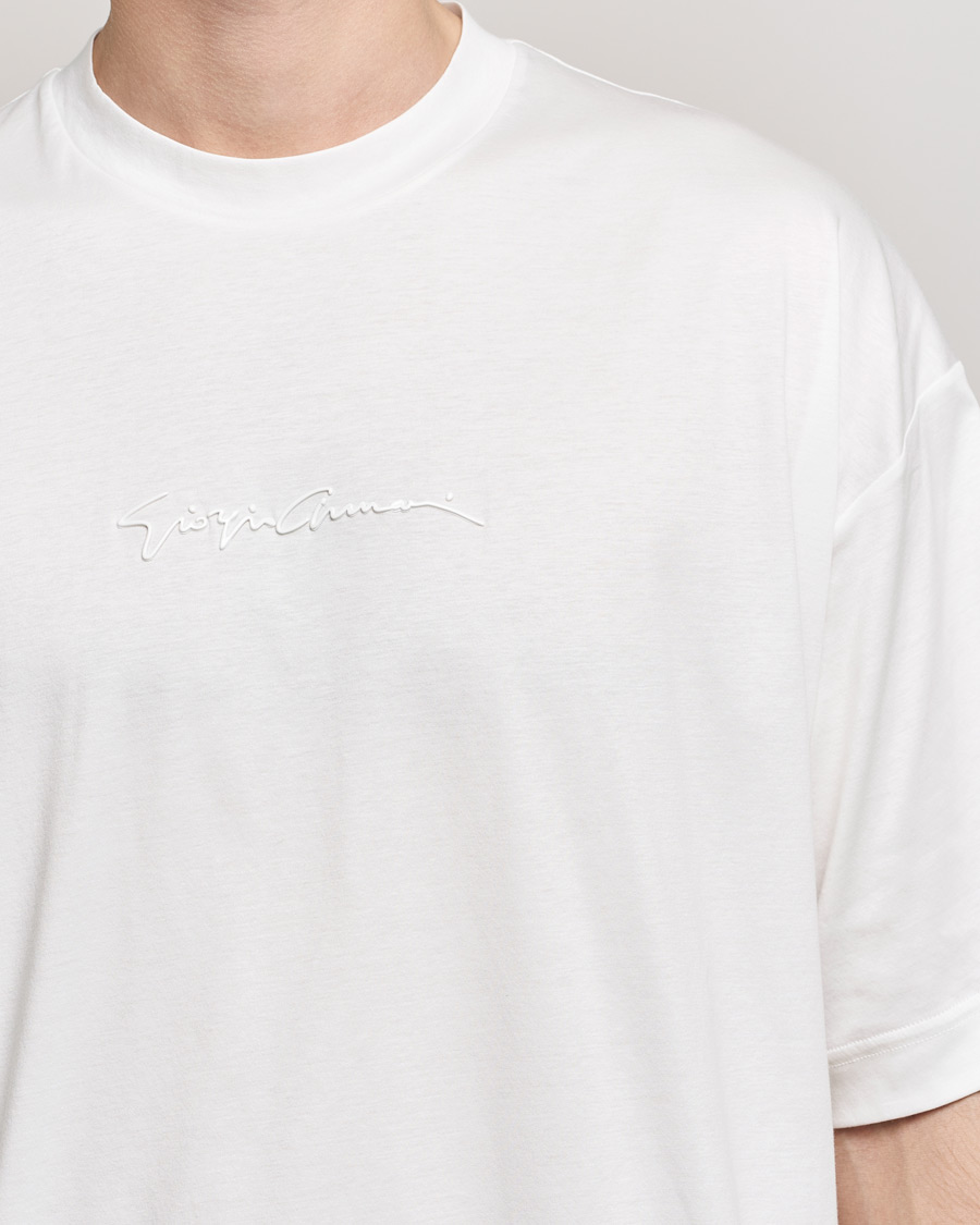 Heren | T-shirts | Giorgio Armani | Short Sleeve Signature T-Shirt White
