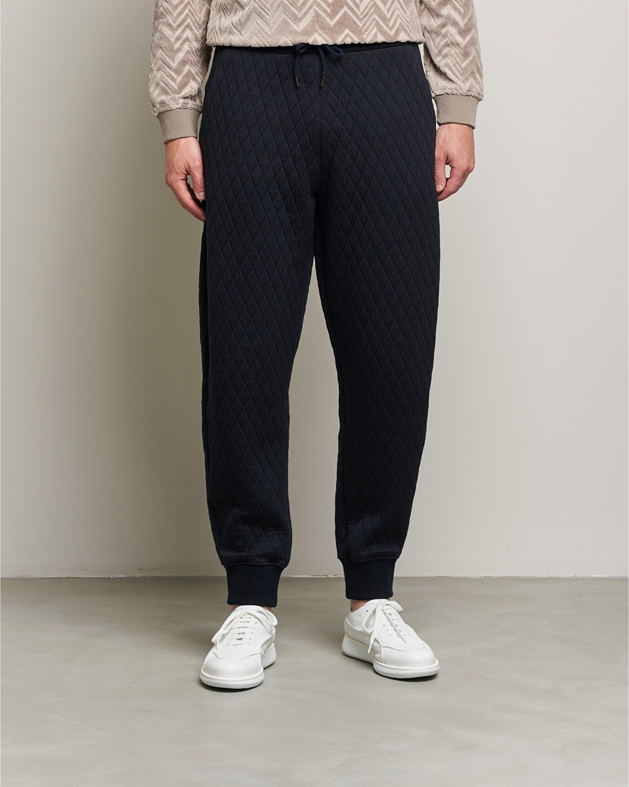 Giorgio Armani Diamond Quilted Joggers Navy Kop Giorgio Armani