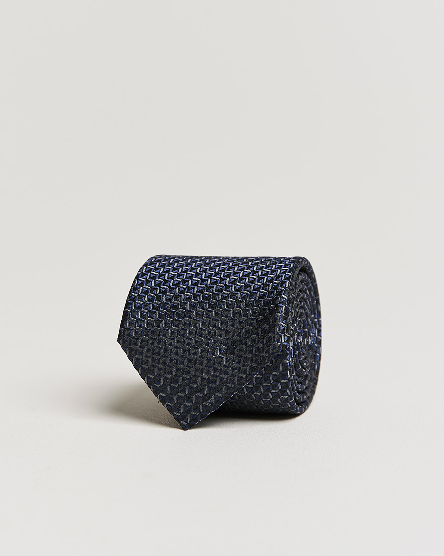 Heren | Giorgio Armani Woven Jacquard Silk Tie Navy | Giorgio Armani | Woven Jacquard Silk Tie Navy